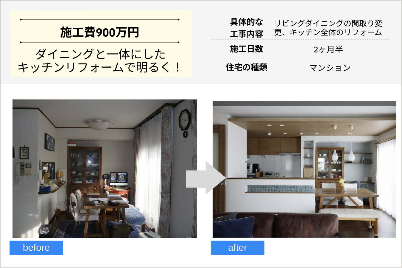 キッチンリフォームの施工事例　K.designworksインテリア設計事務所