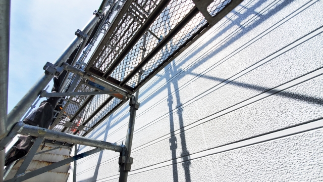 外壁塗装　外壁　足場