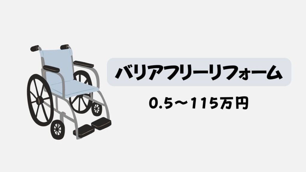 バリアフリーリフォームの費用相場