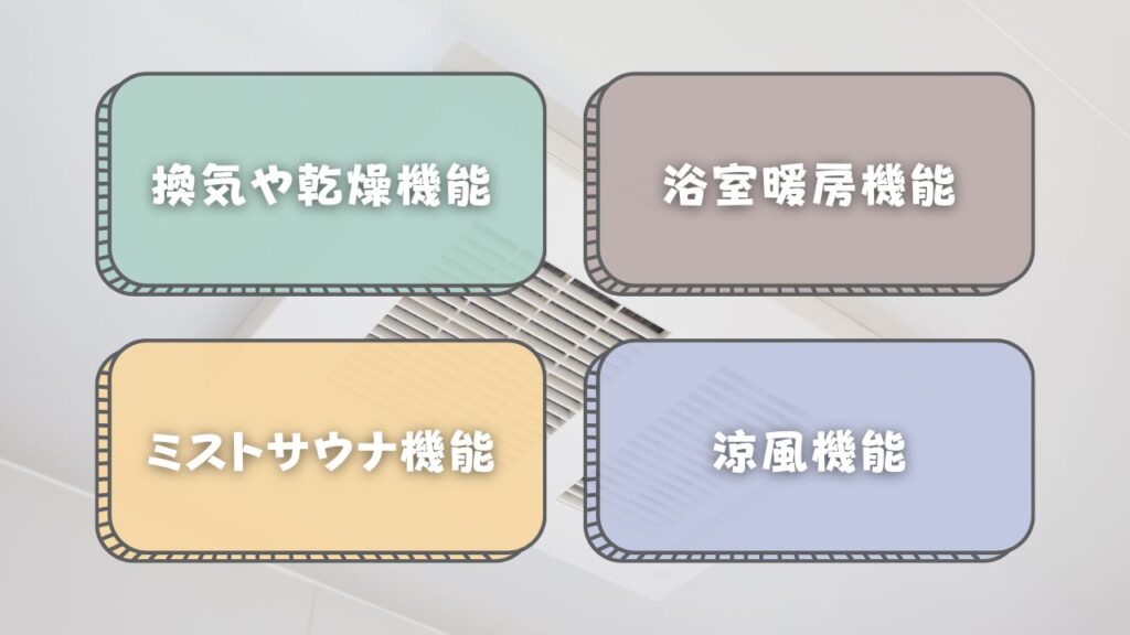 浴室乾燥機を後付けする前に知っておきたい！機能の種類